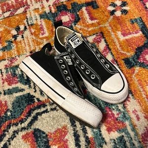 Platform No laced converse